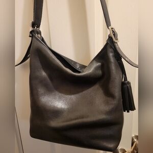 Coach vintage black hobo bag with tassel